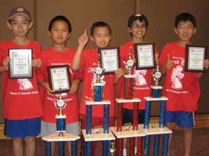 The Half Day winning team (l to r): Haoyang Yu, James Wei, Jack XIao, Conrad Oberhaus and Alex Bian