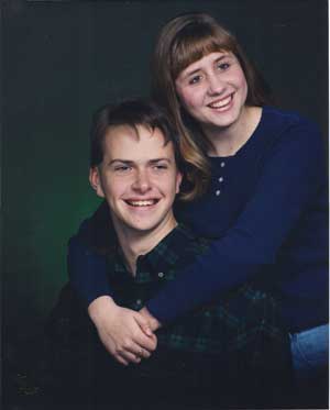 Josh Manion and Julie Oberweis as teenagers